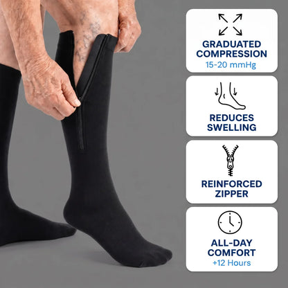 Elvon Zippered compression stockings
