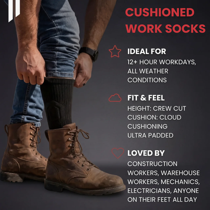 CloudFusion Athletic Cushioned Crew Socks